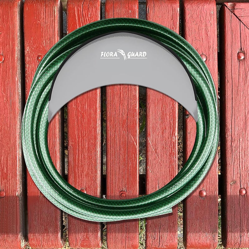 FLORA GUARD Garden Hose Holder, Heavy-Duty Metal Hose Hanger, Holds Up to 125 ft, Gaeden Hose Wall Mount for Outdoor Patio, Rust and Slip Resistant (Gray) - Image 4